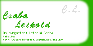 csaba leipold business card